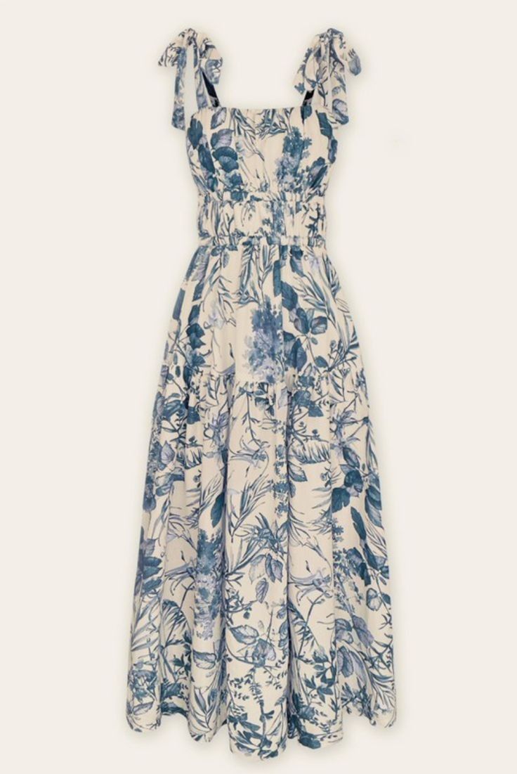 Royal Blue Floral Tea Dress